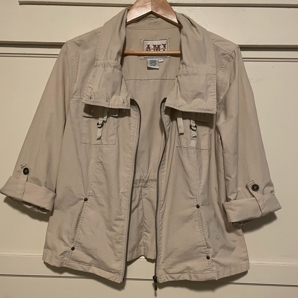 A.M.I. Khaki Woman’s Light Weight Jacket Woman’s Size Large